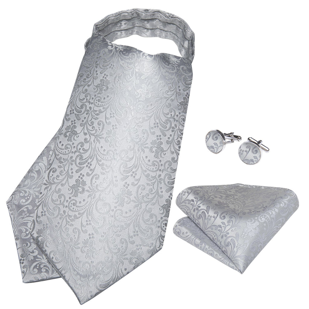 GentCrest Silver Floral Ascot - Image 3