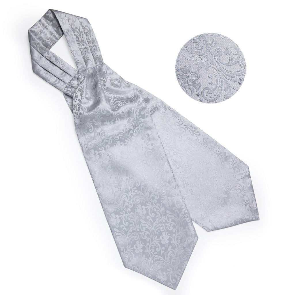 GentCrest Silver Floral Ascot - Image 5