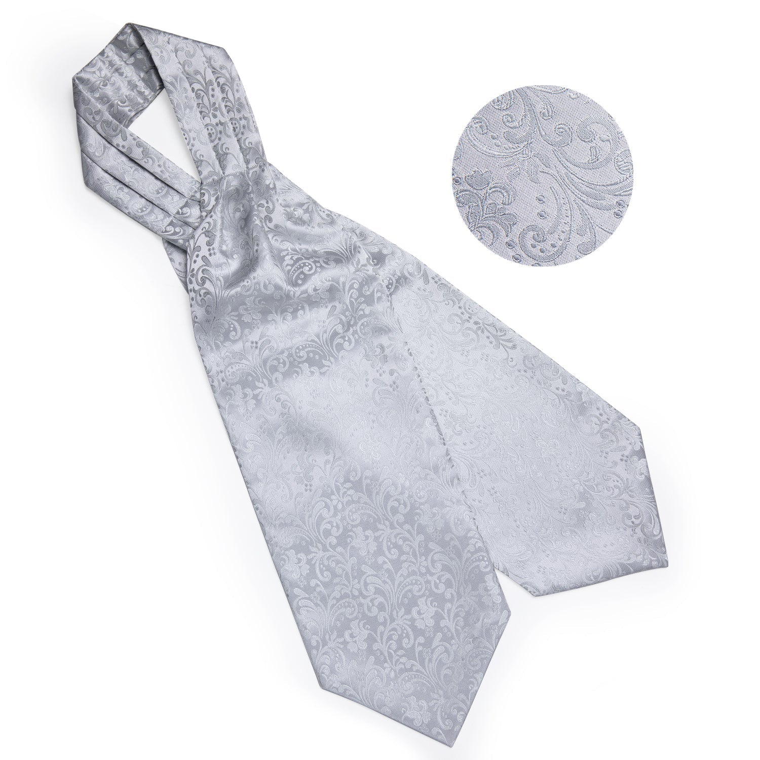 GentCrest Silver Floral Ascot - Image 5