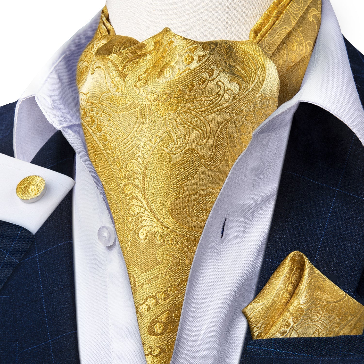 GentCrest Gold Paisley Ascot - Image 2