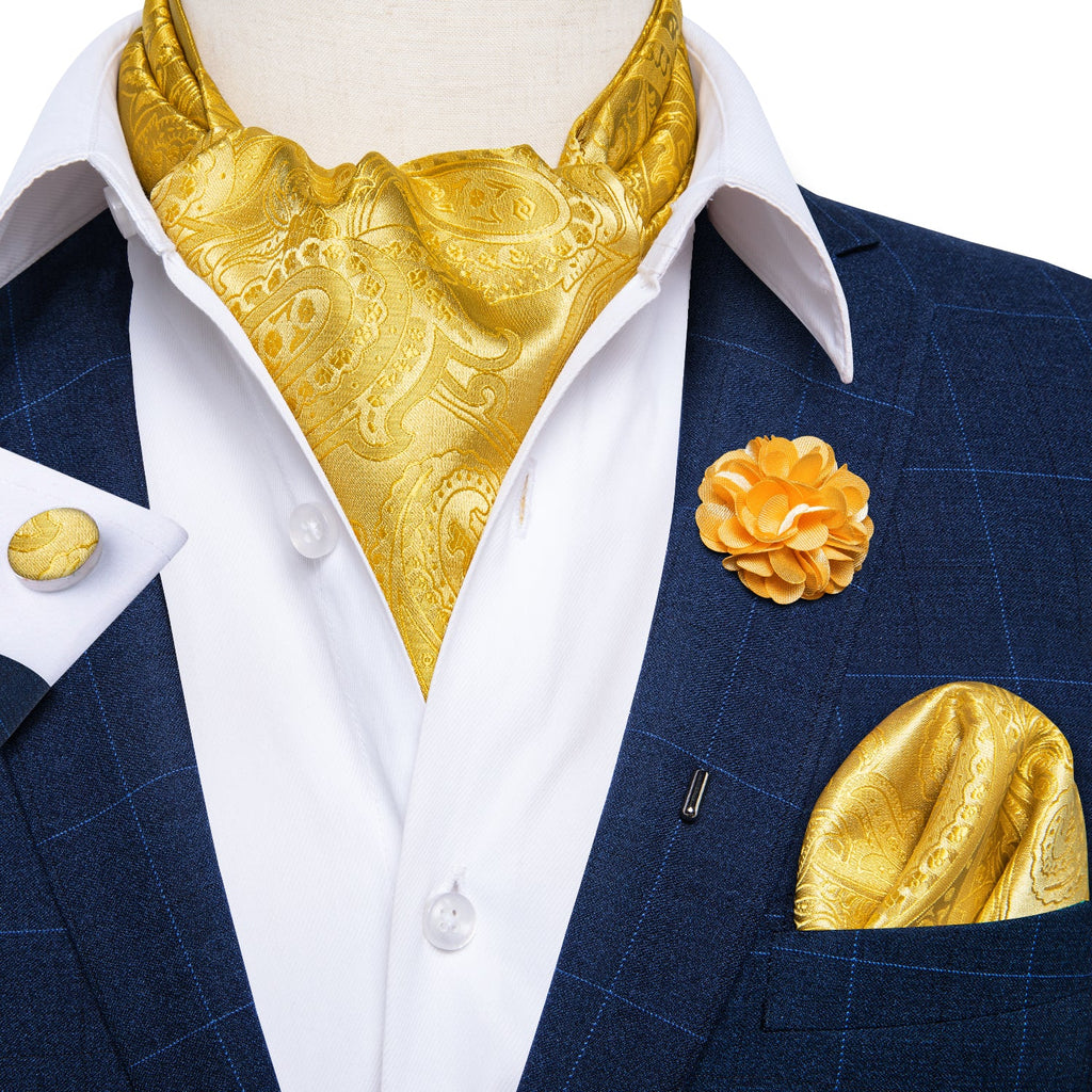 GentCrest Gold Paisley Ascot - Image 1