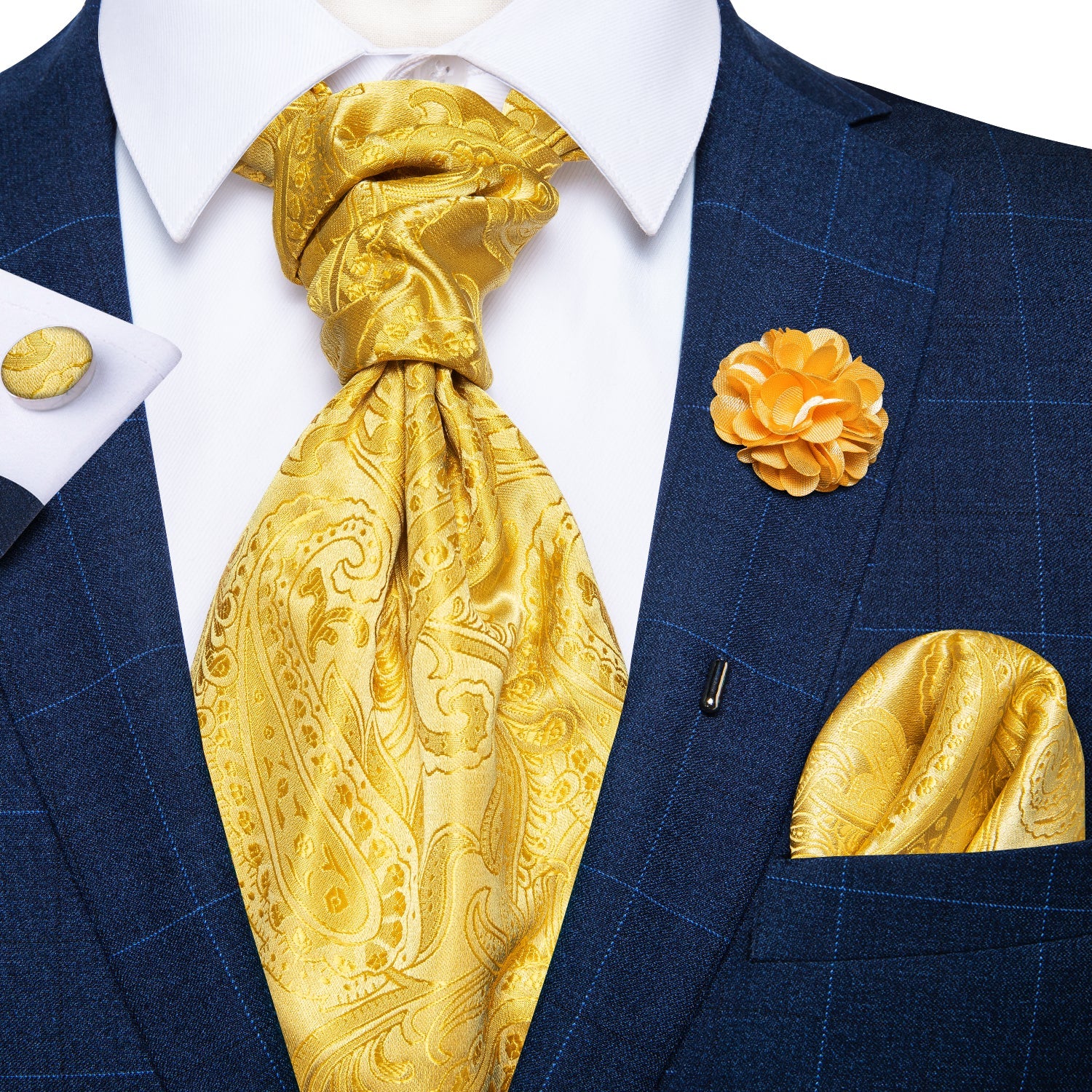 GentCrest Gold Paisley Ascot - Image 3