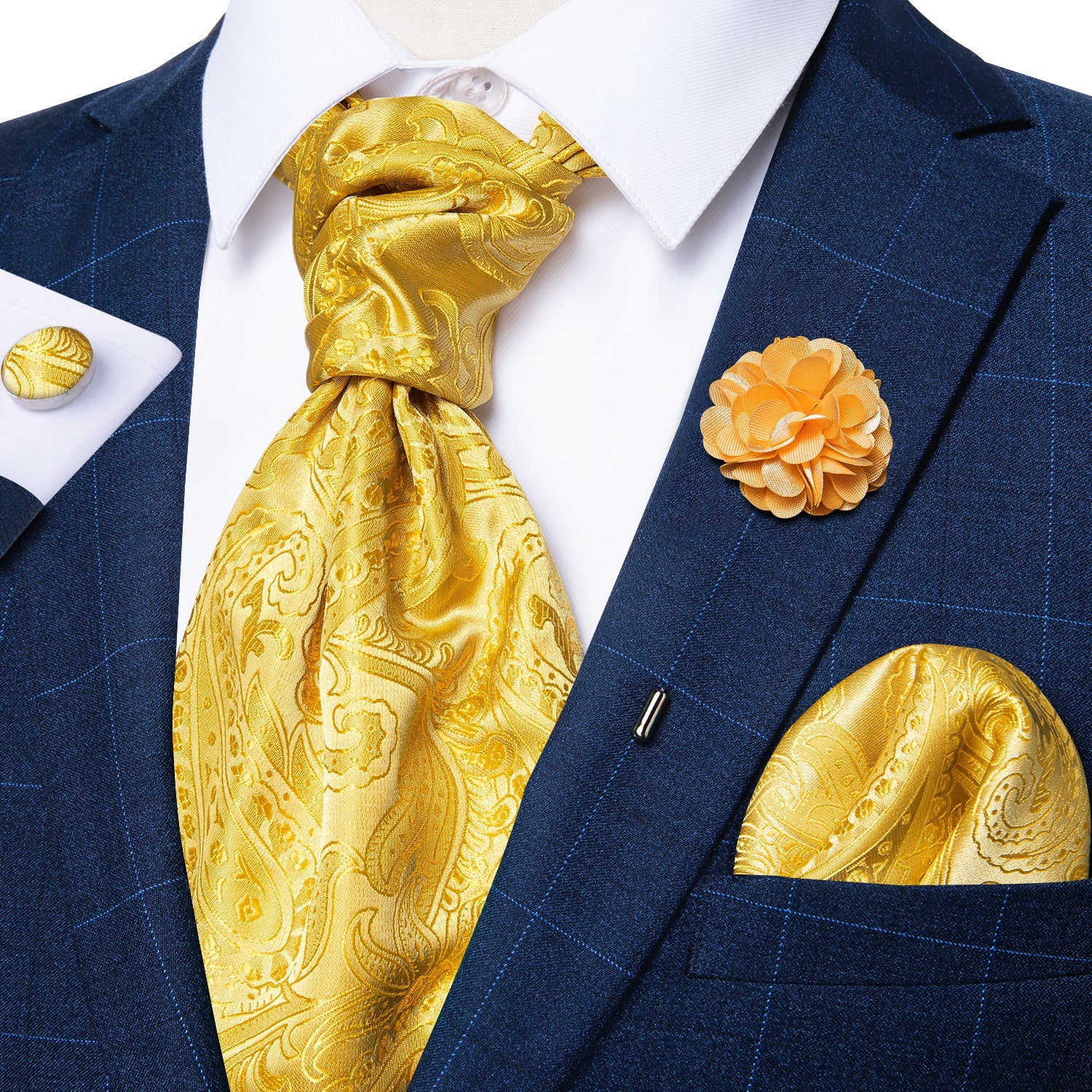 GentCrest Gold Paisley Ascot - Image 2