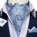 GentCrest Blue Paisley Ascot - Image 1
