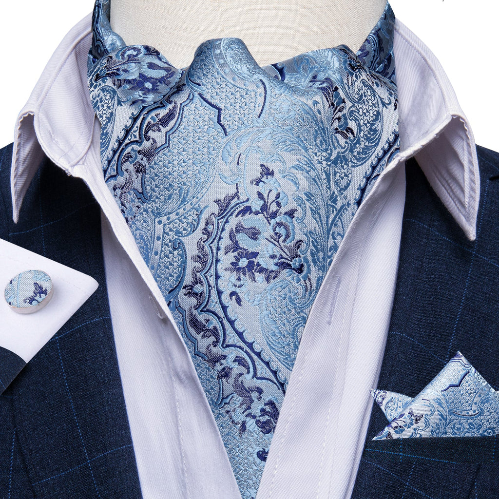 GentCrest Blue Paisley Ascot - Image 5