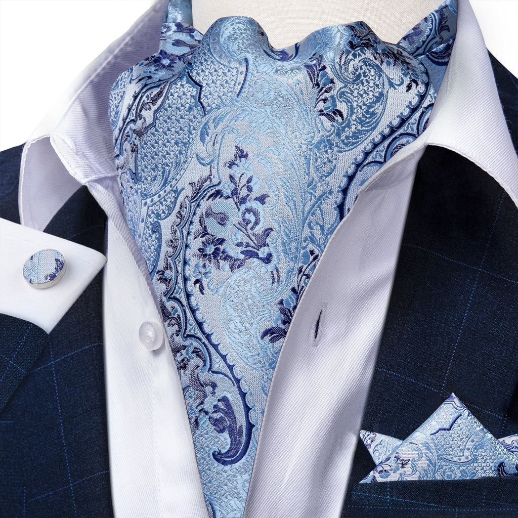 GentCrest Blue Paisley Ascot - Image 2