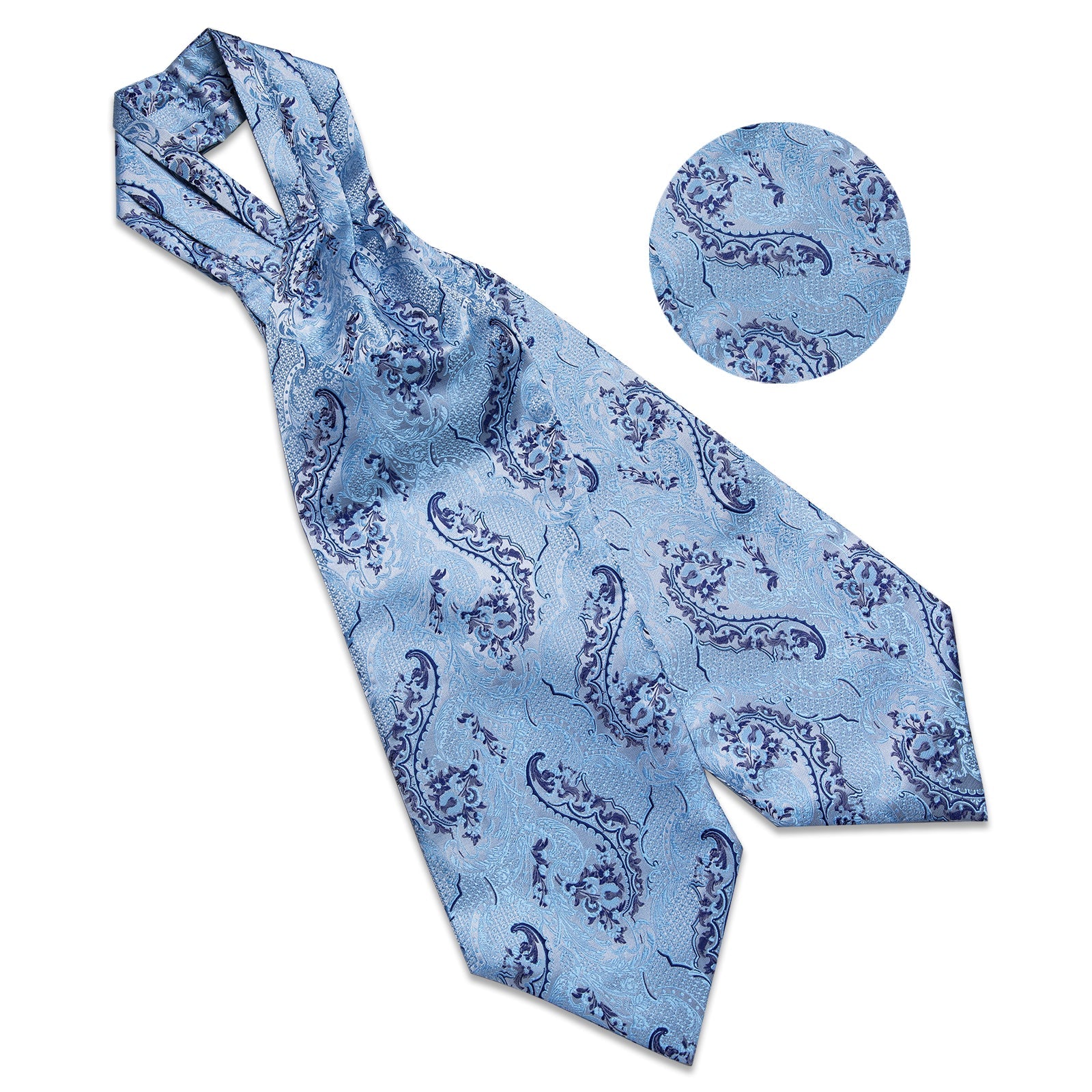 GentCrest Blue Paisley Ascot - Image 4