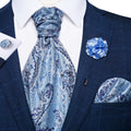 GentCrest Blue Paisley Ascot - Image 1