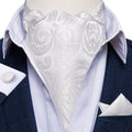 GentCrest White Paisley Ascot - Image 1