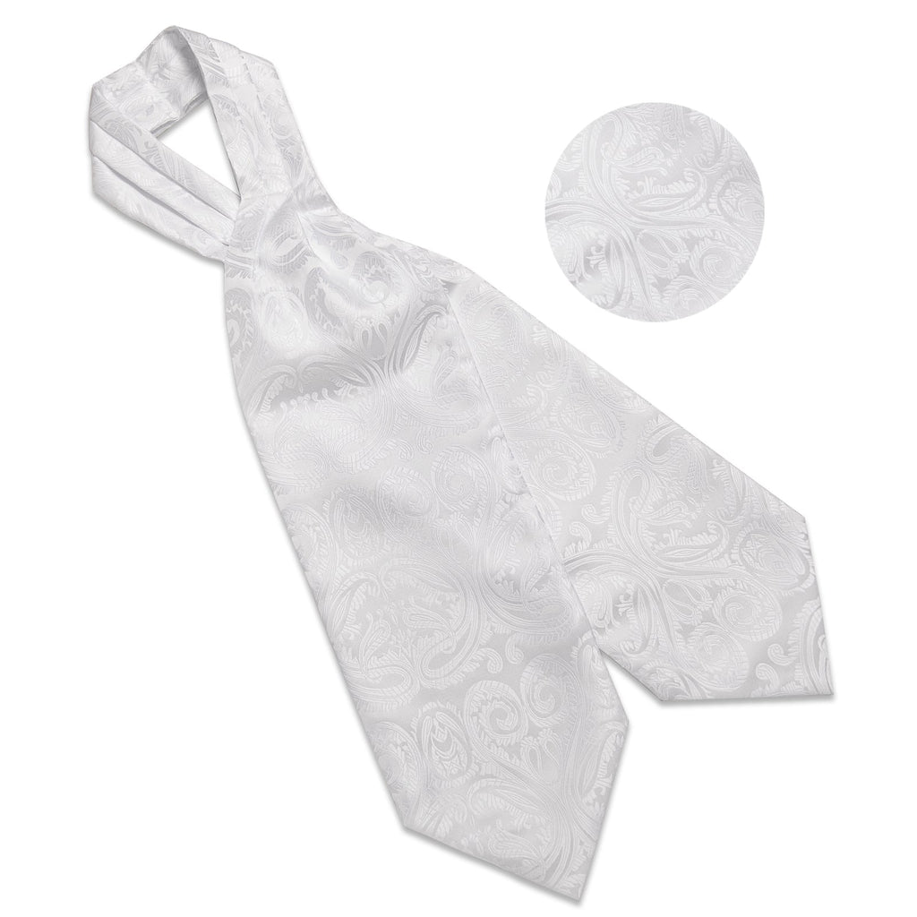 GentCrest White Paisley Ascot - Image 2