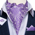 GentCrest Purple Paisley Ascot - Image 1