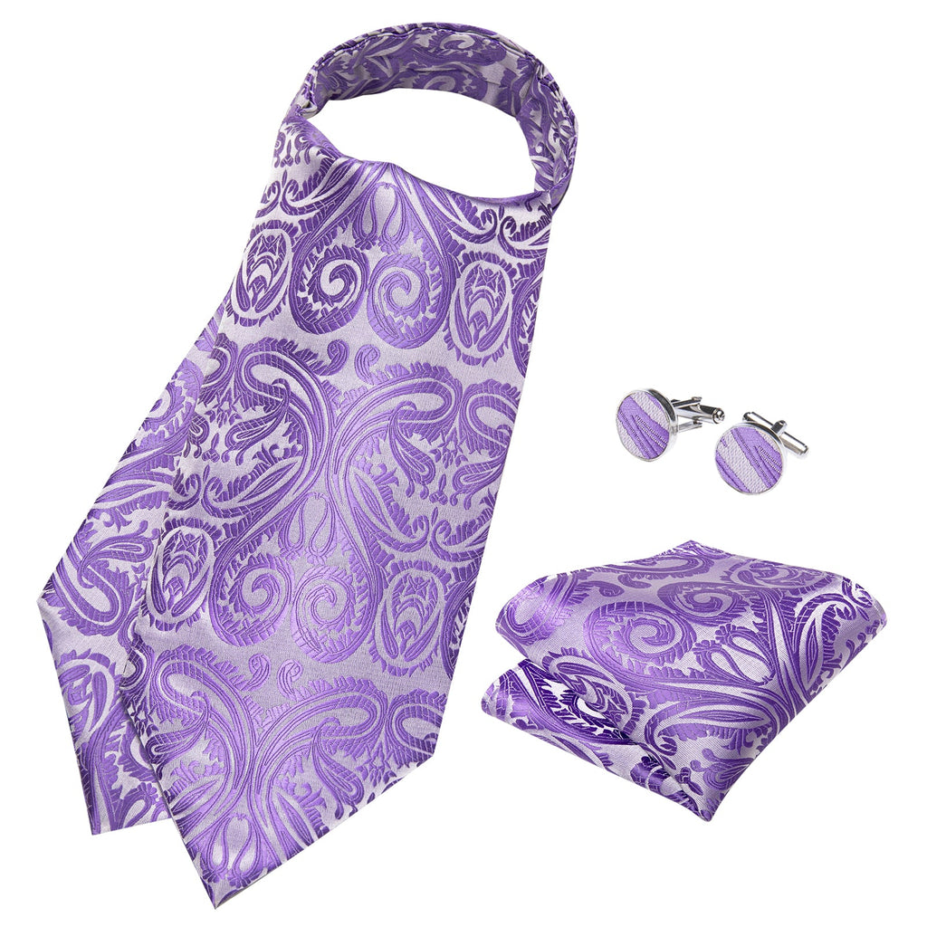 GentCrest Purple Paisley Ascot - Image 3