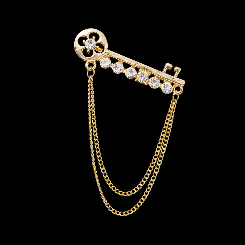 GentCrest Gold Rhinestone Lapel Pin - Image 4