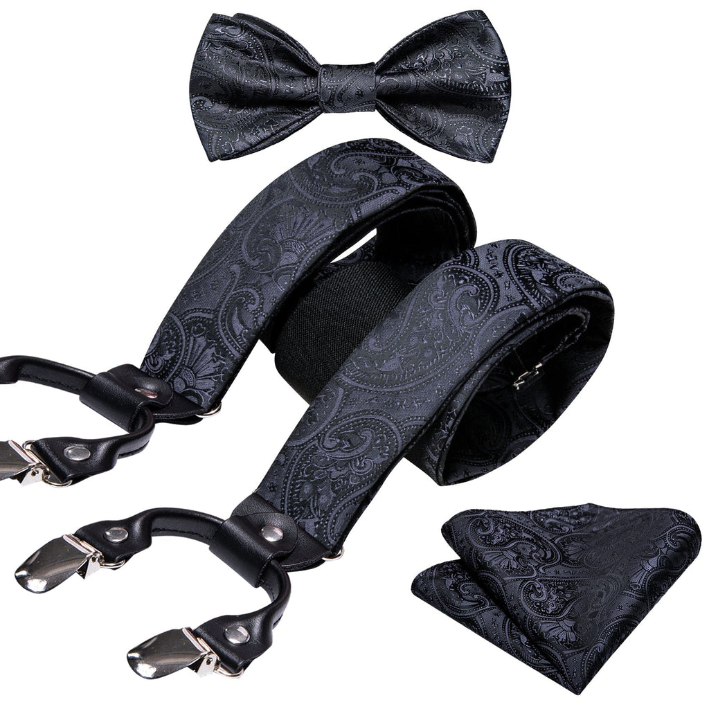 GentCrest Black Paisley Suspenders - Image 2