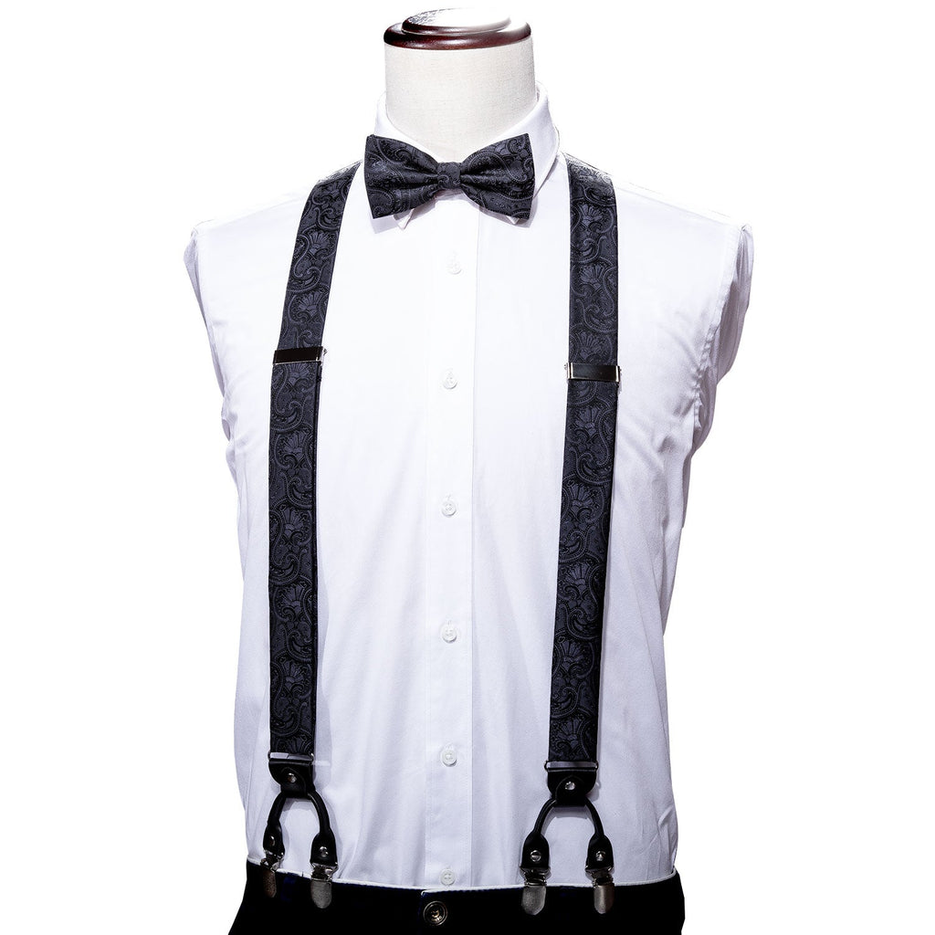 GentCrest Black Paisley Suspenders - Image 3