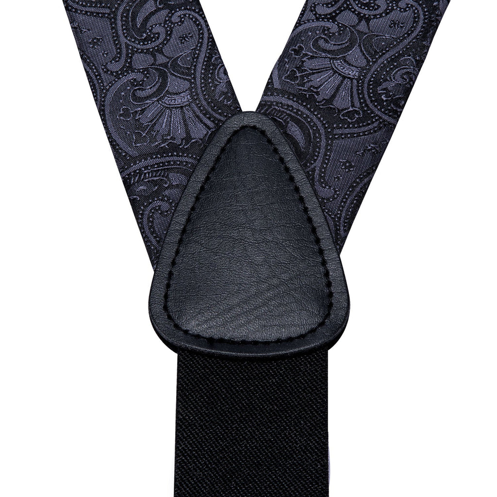 GentCrest Black Paisley Suspenders - Image 5