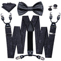 GentCrest Black Paisley Suspenders - Image 1