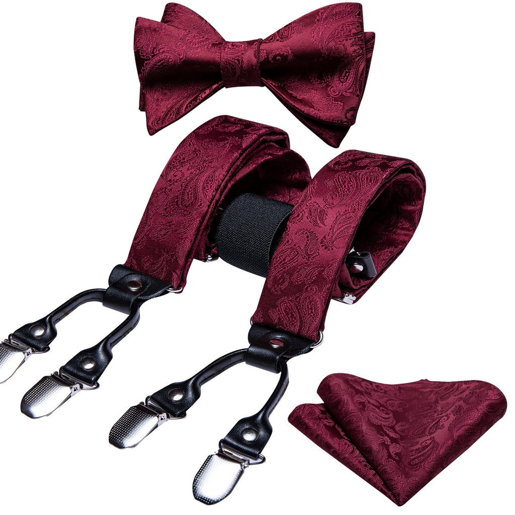 GentCrest Red Paisley Suspenders - Image 2