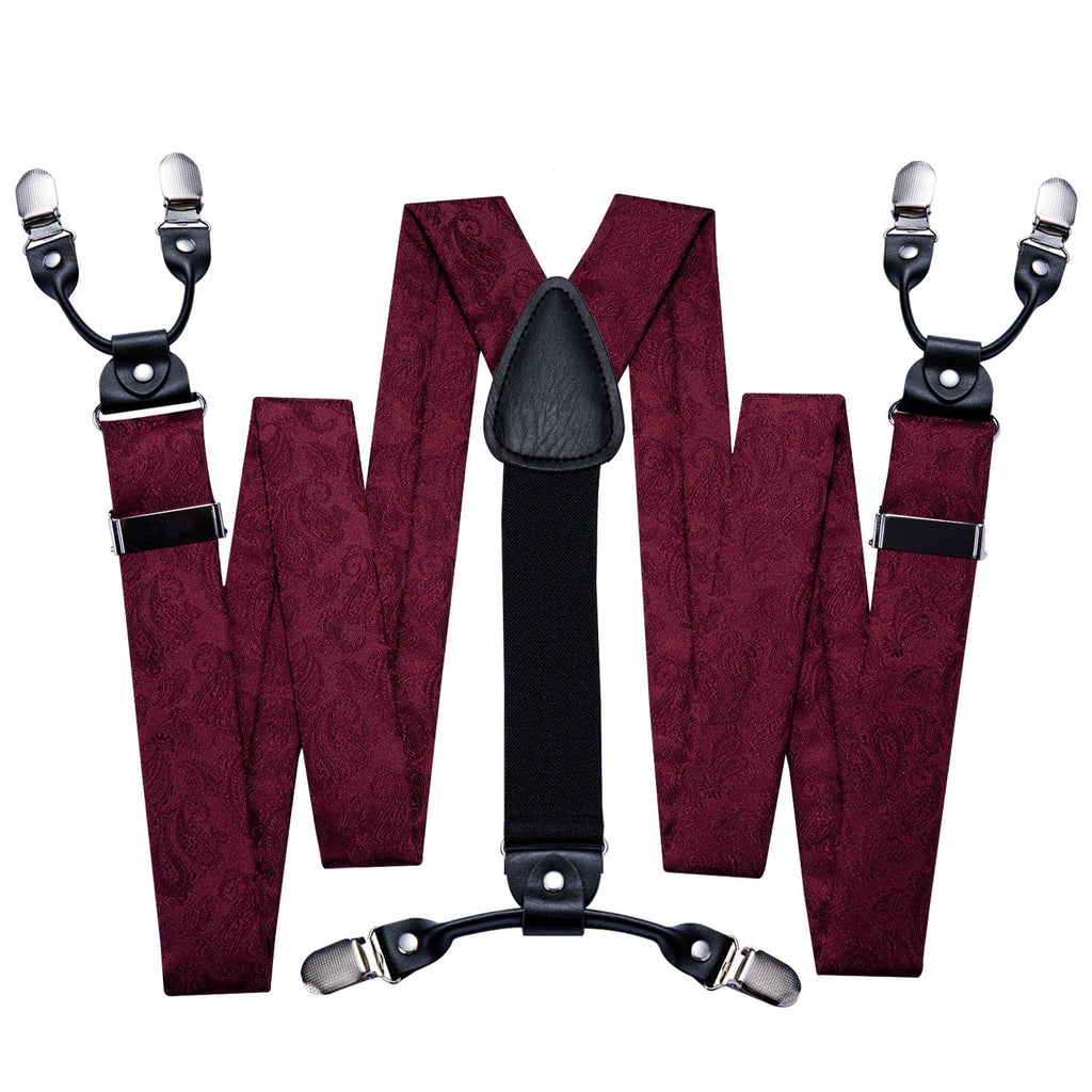 GentCrest Red Paisley Suspenders - Image 3