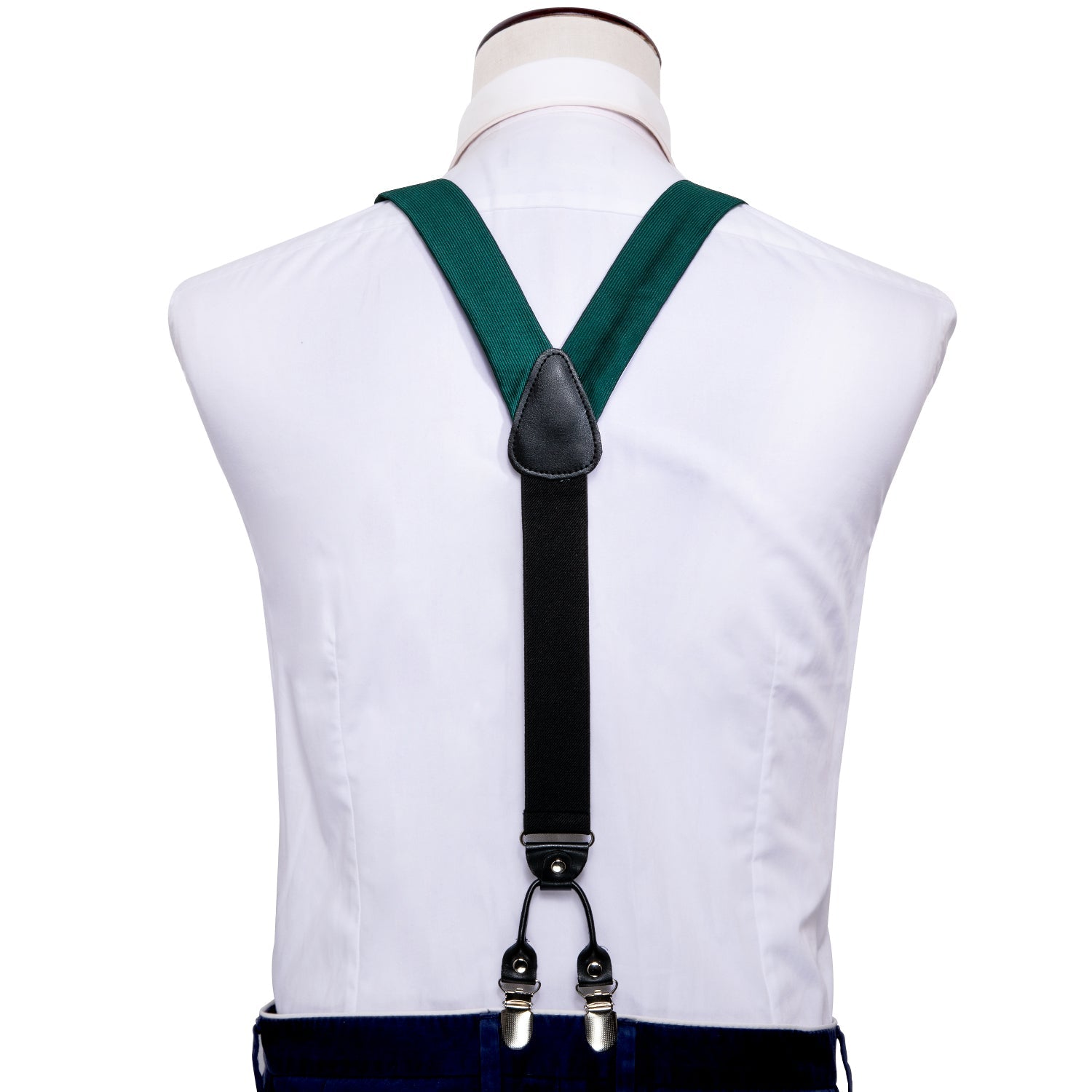GentCrest Green Striped Suspenders - Image 4