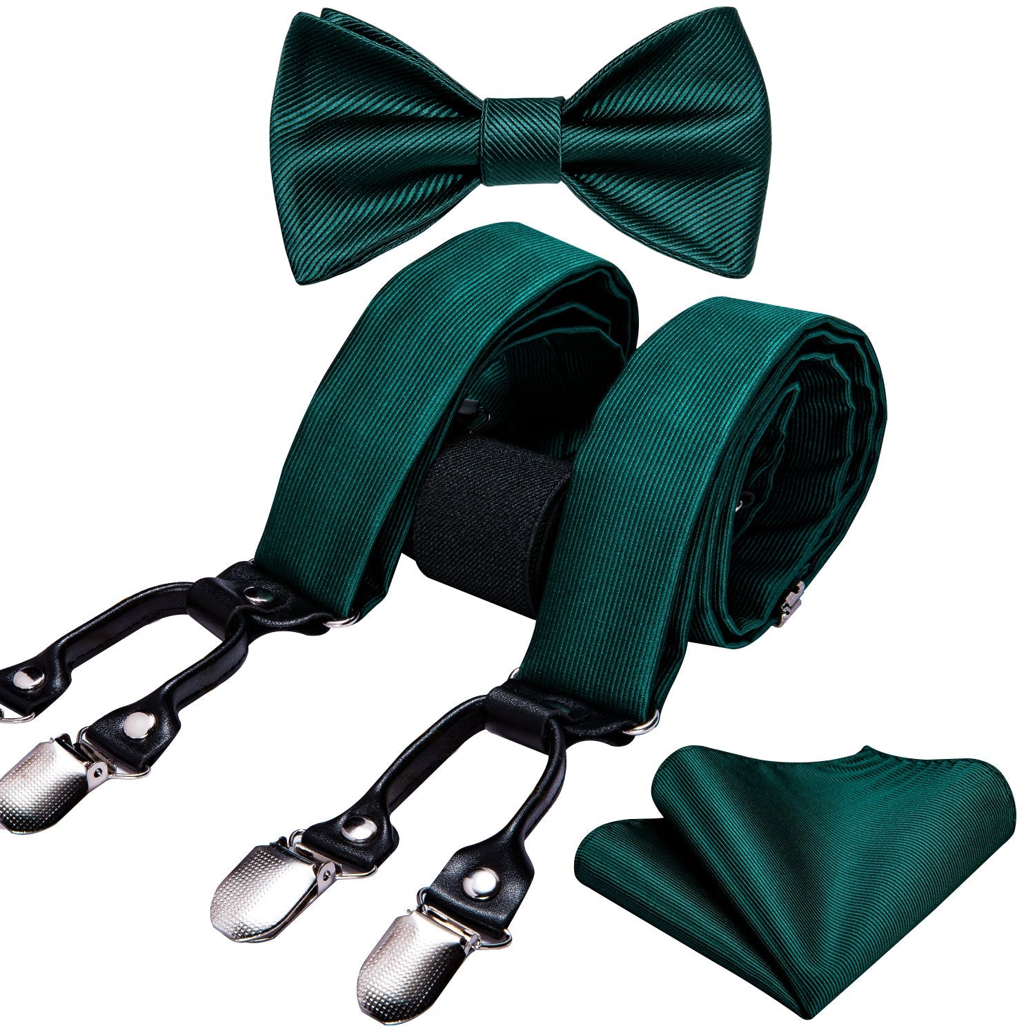 GentCrest Green Striped Suspenders - Image 2
