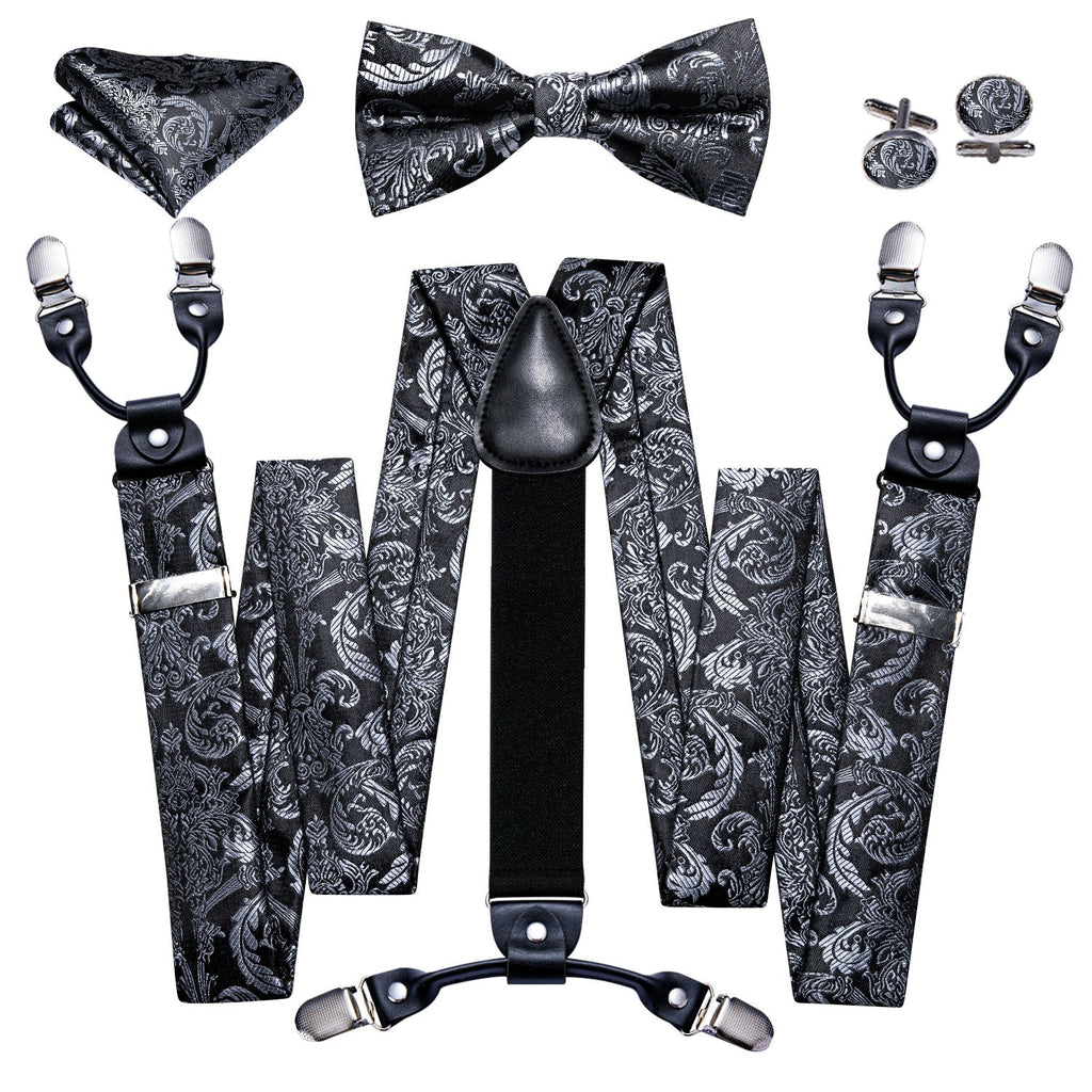 GentCrest Black Paisley Suspenders - Image 2