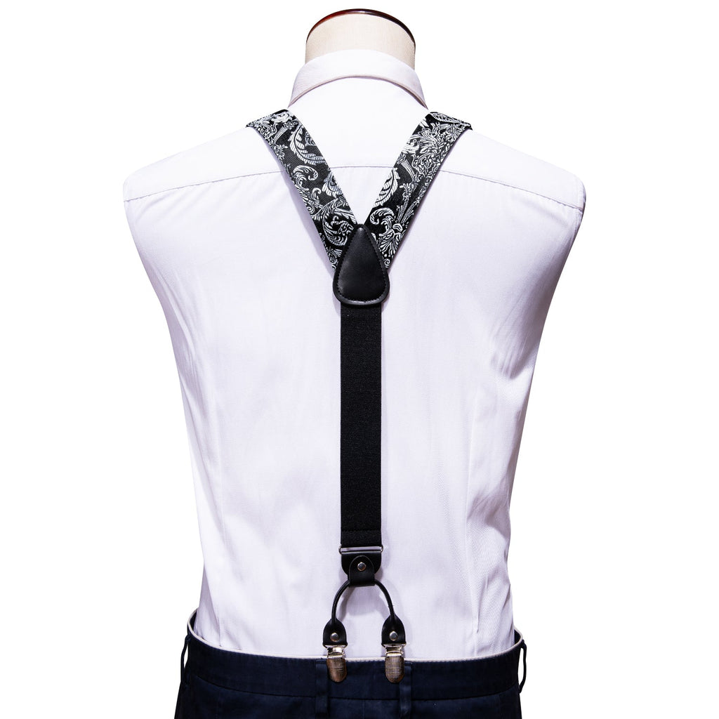 GentCrest Black Paisley Suspenders - Image 5