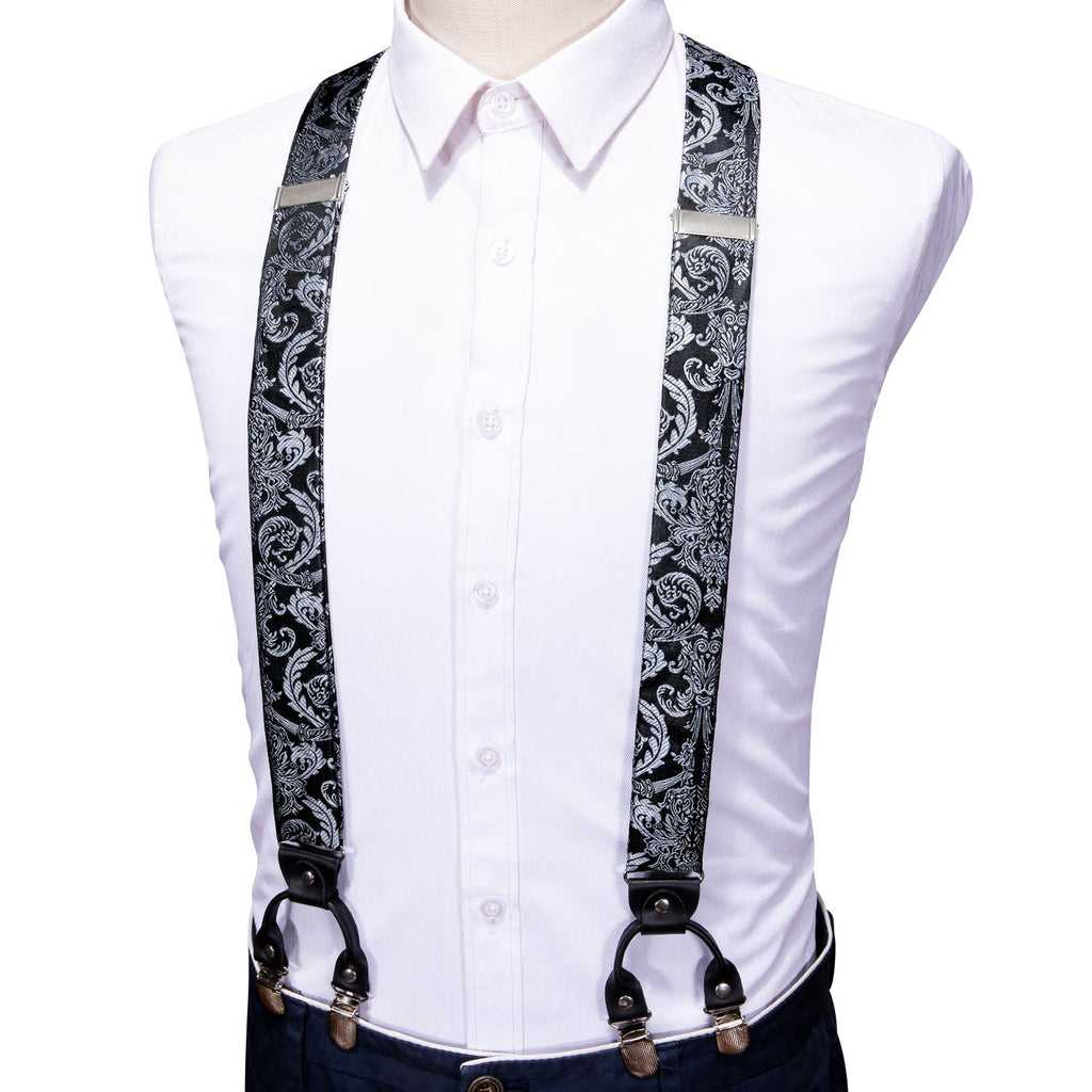 GentCrest Black Paisley Suspenders - Image 7