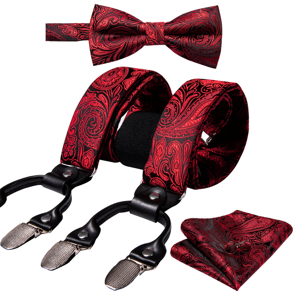 GentCrest Black Paisley Suspenders - Image 3