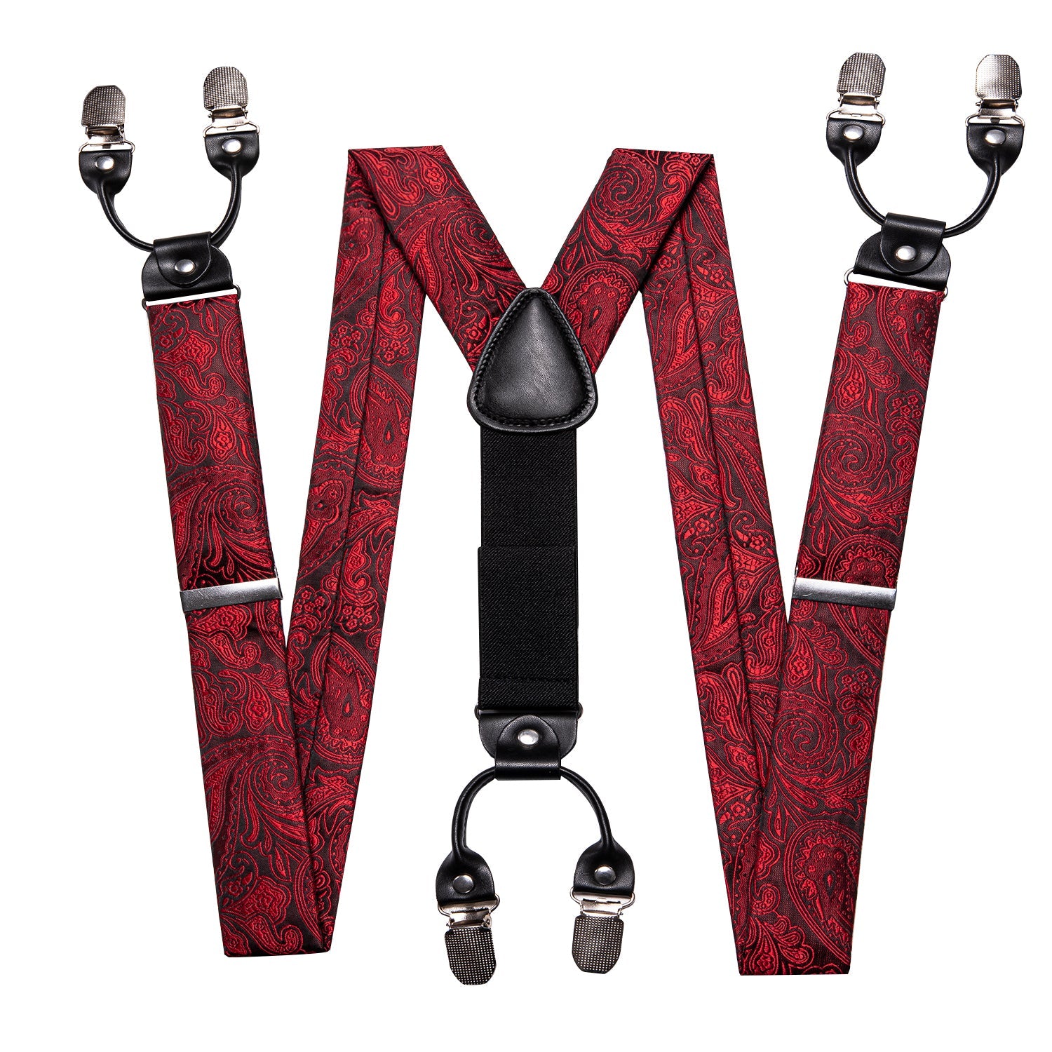 GentCrest Black Paisley Suspenders - Image 5
