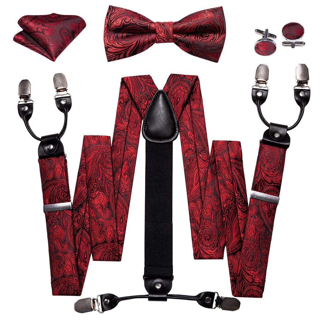 GentCrest Black Paisley Suspenders - Image 8