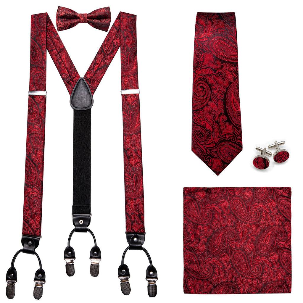 GentCrest Black Paisley Suspenders - Image 6