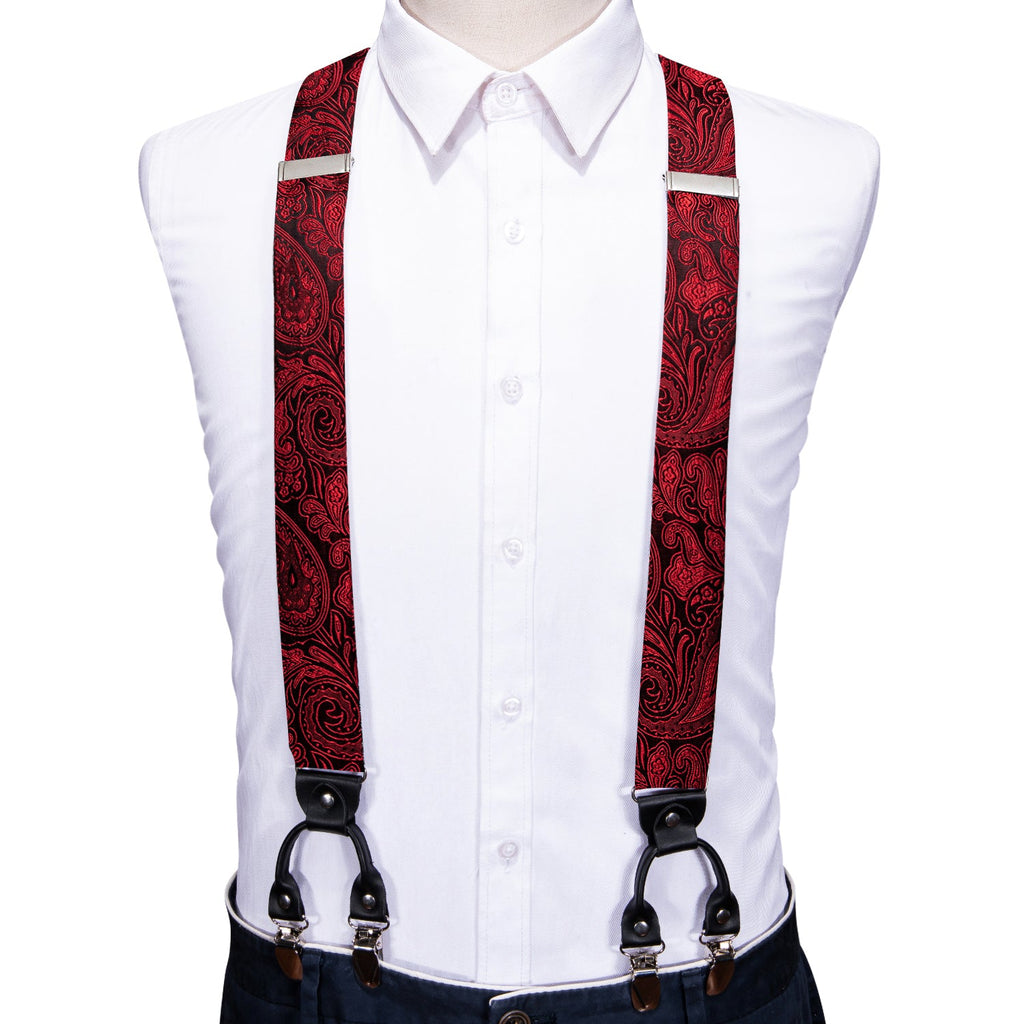 GentCrest Black Paisley Suspenders - Image 4