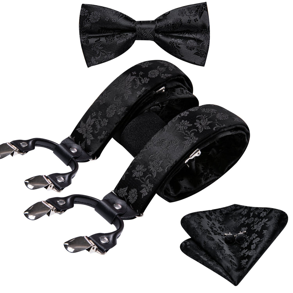 GentCrest Black Floral Suspenders - Image 7