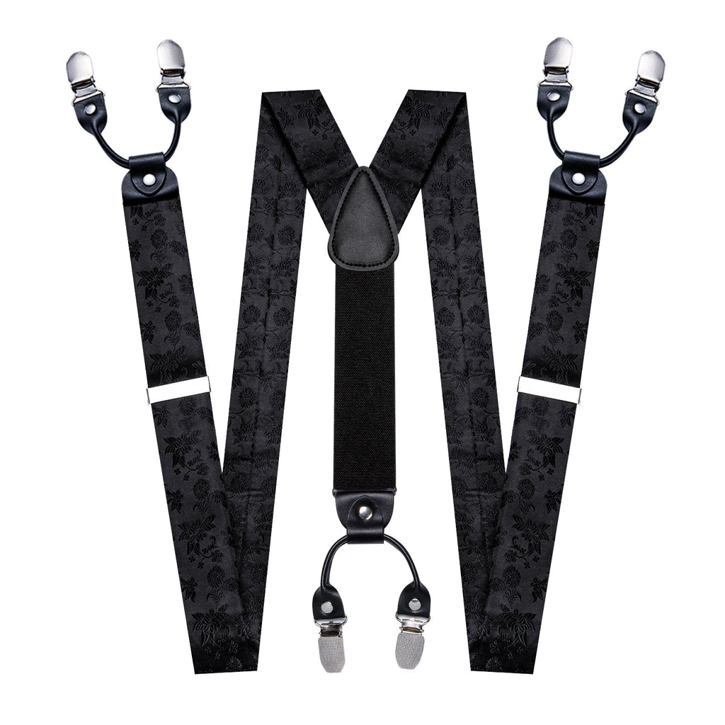 GentCrest Black Floral Suspenders - Image 2