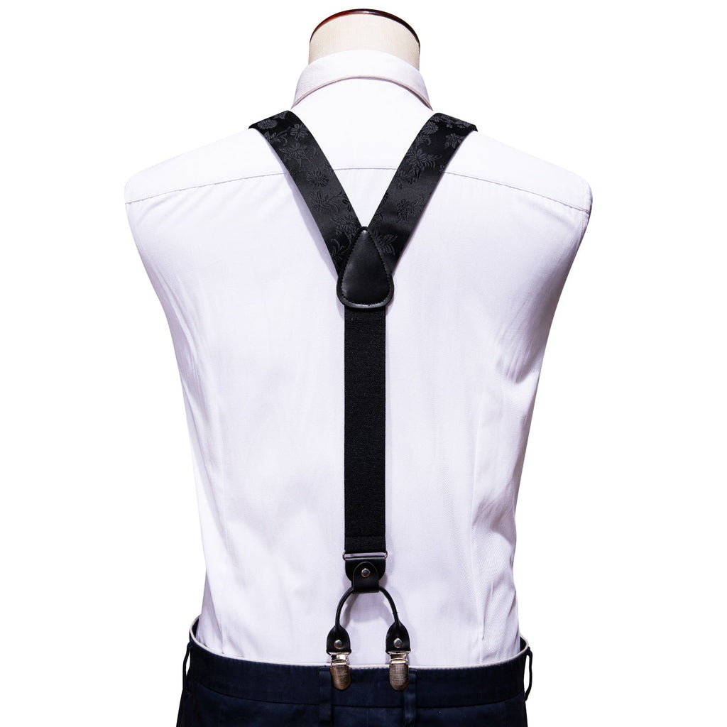 GentCrest Black Floral Suspenders - Image 6