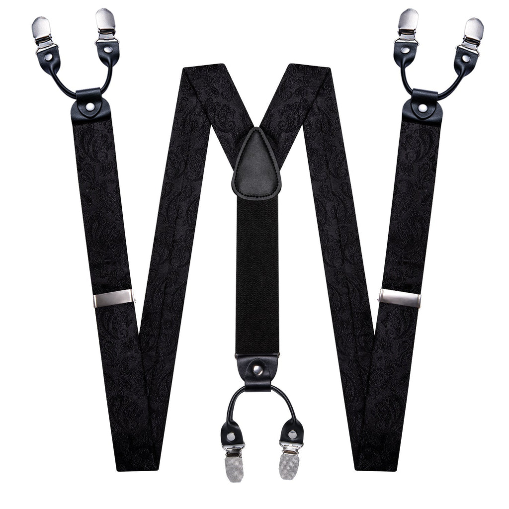 GentCrest Black Paisley Suspenders - Image 3