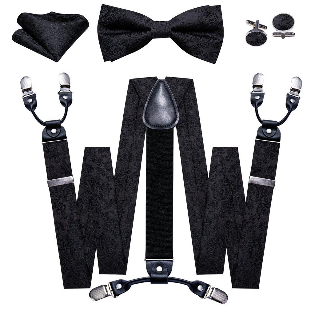 GentCrest Black Paisley Suspenders - Image 2
