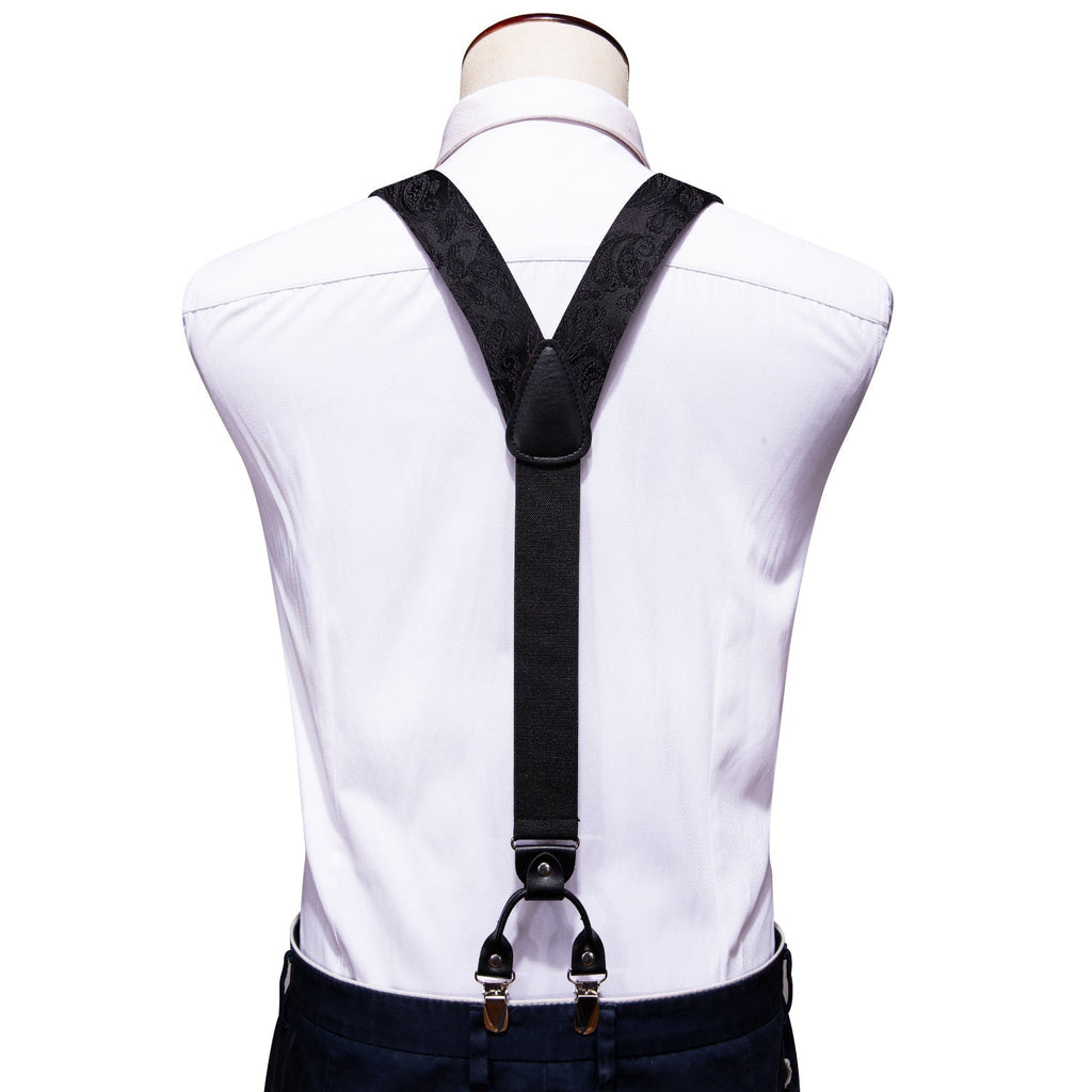 GentCrest Black Paisley Suspenders - Image 5
