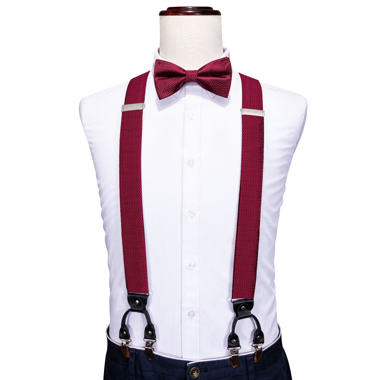 GentCrest Burgundy Novelty Suspenders - Image 1