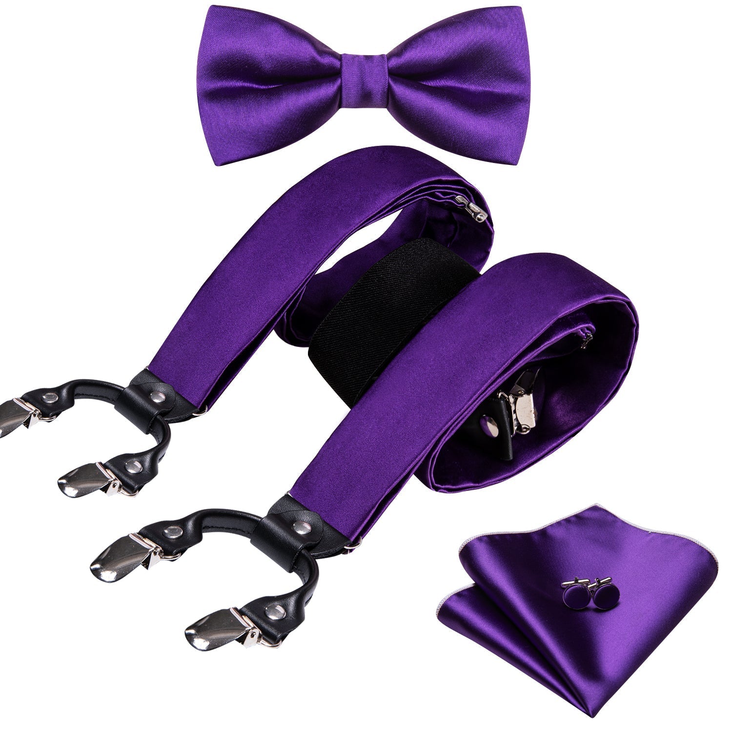 GentCrest Purple Solid Suspenders - Image 2