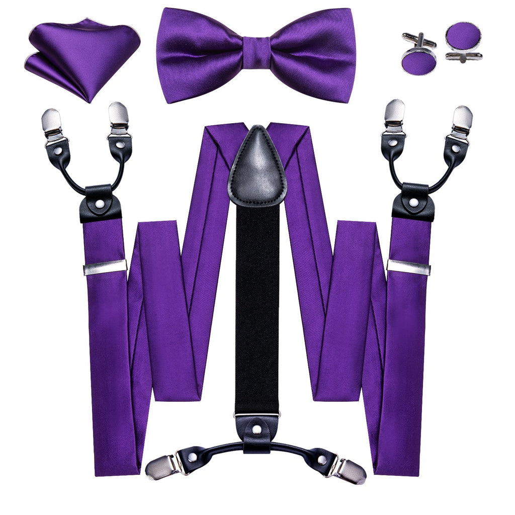 GentCrest Purple Solid Suspenders - Image 3