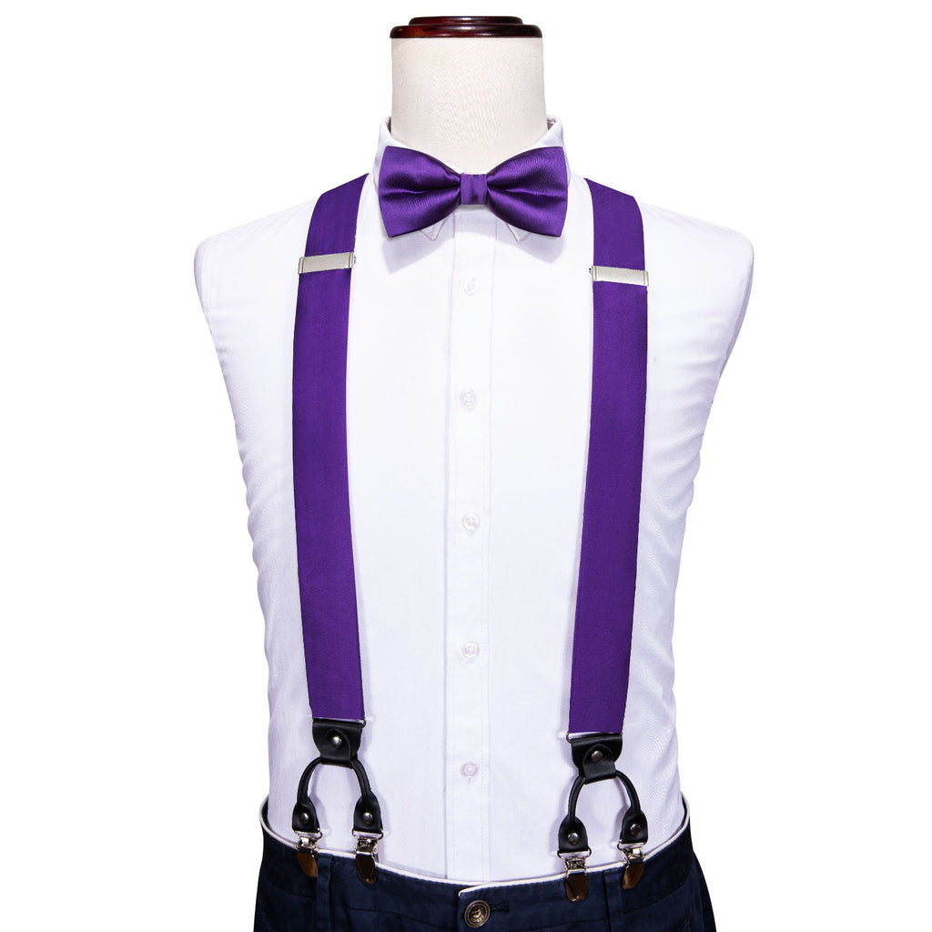 GentCrest Purple Solid Suspenders - Image 1