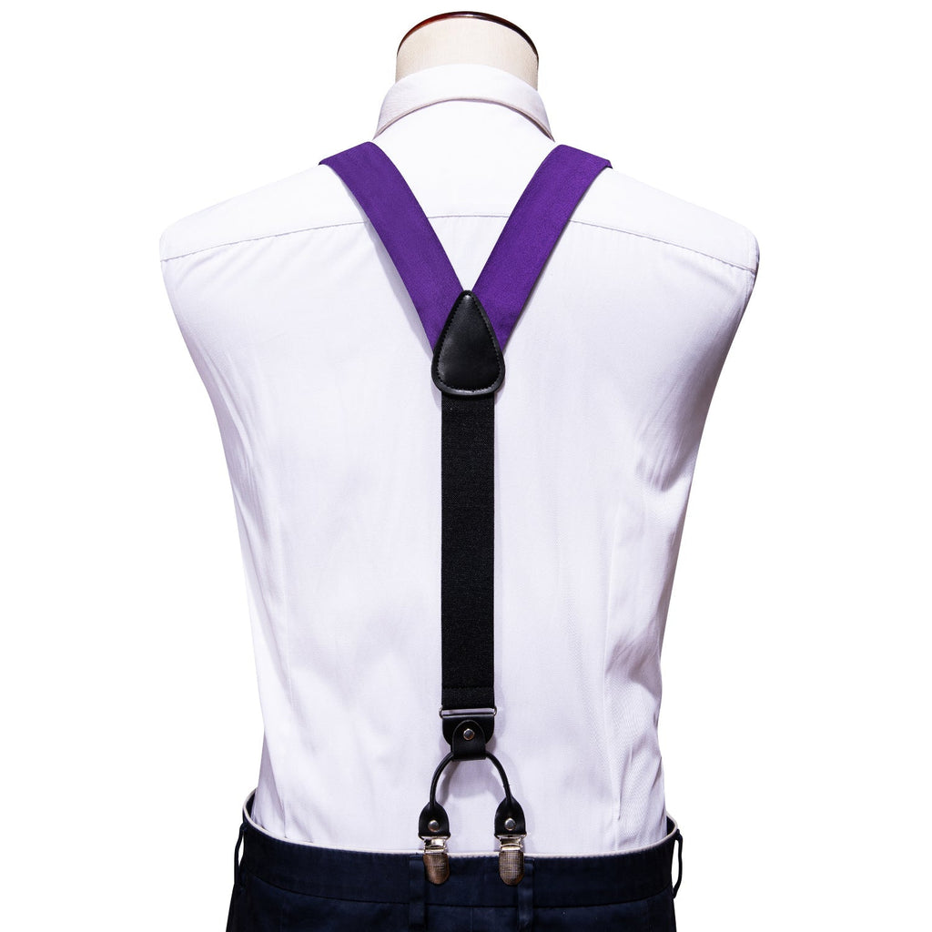 GentCrest Purple Solid Suspenders - Image 5