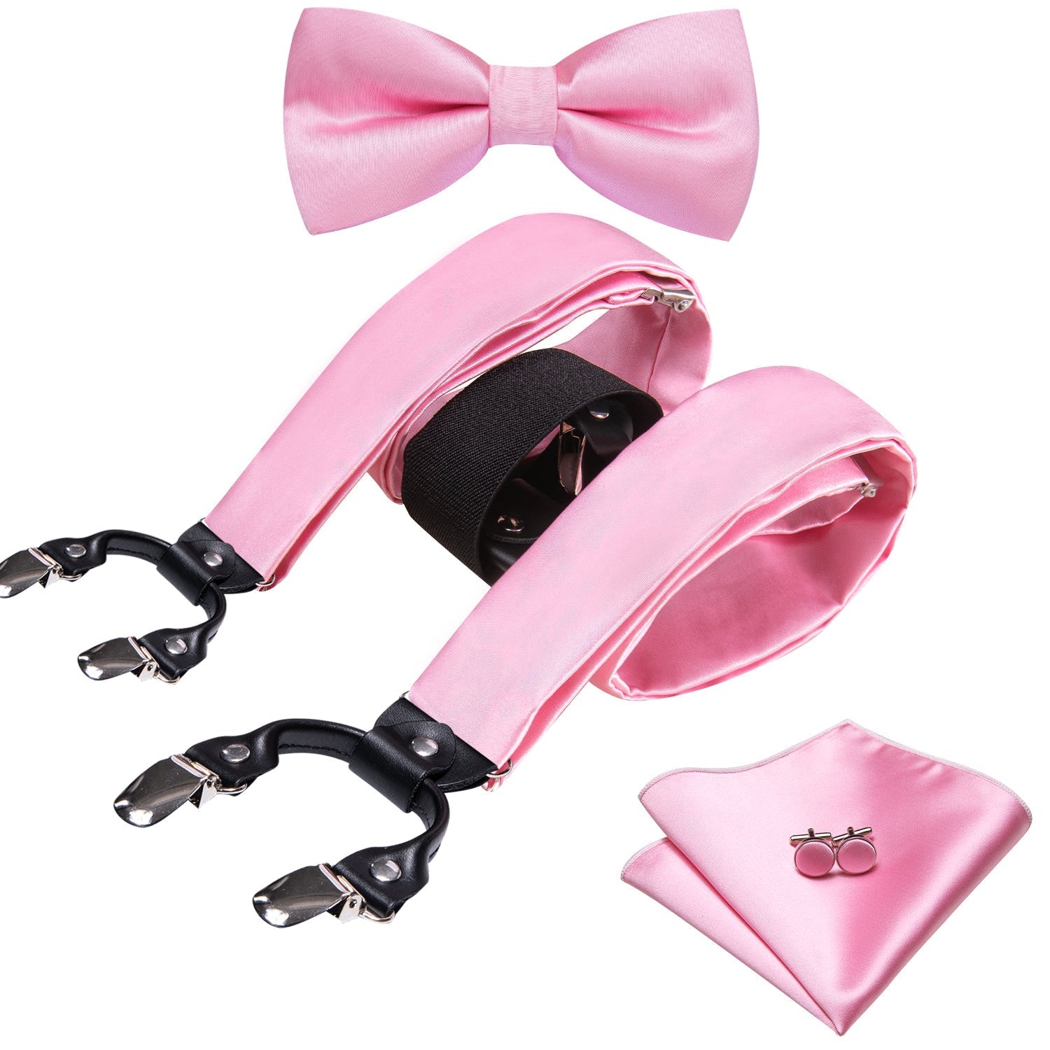 GentCrest Pink Solid Suspenders - Image 2