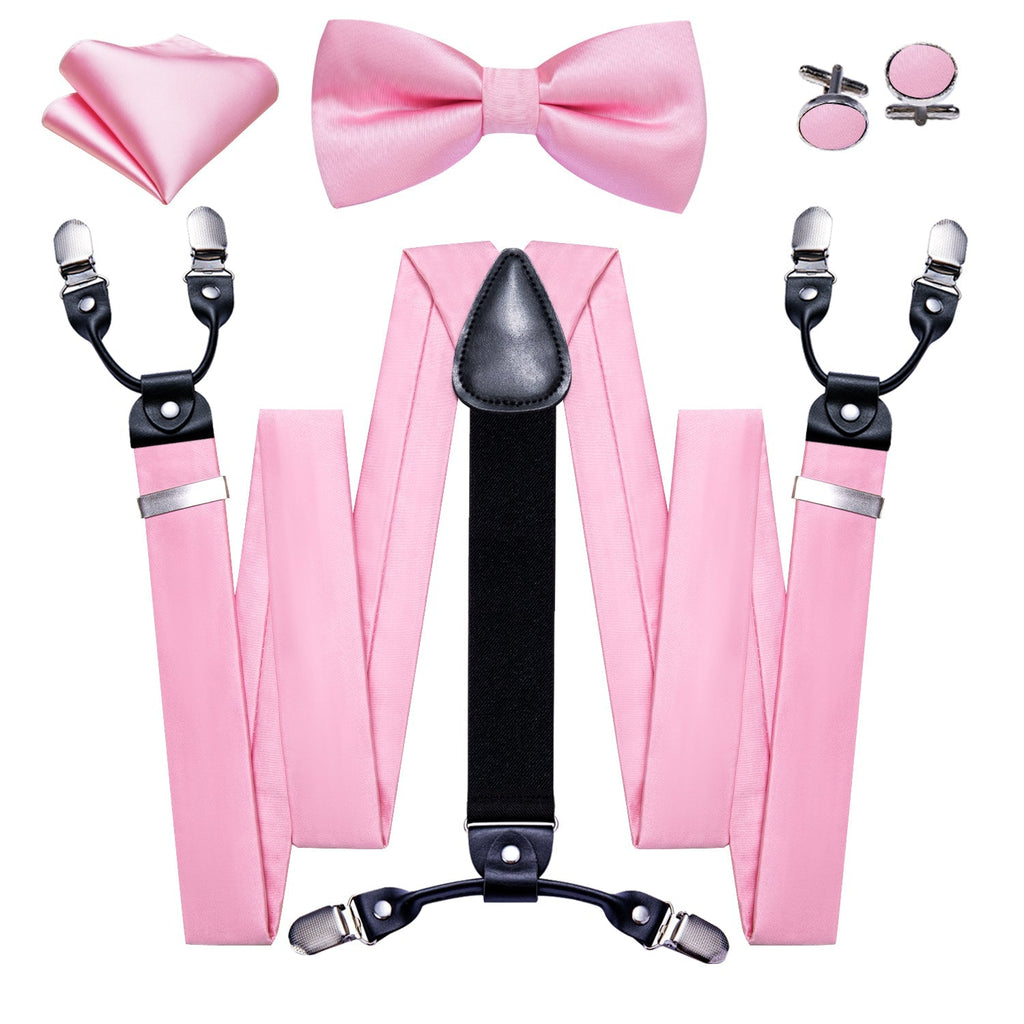 GentCrest Pink Solid Suspenders - Image 3