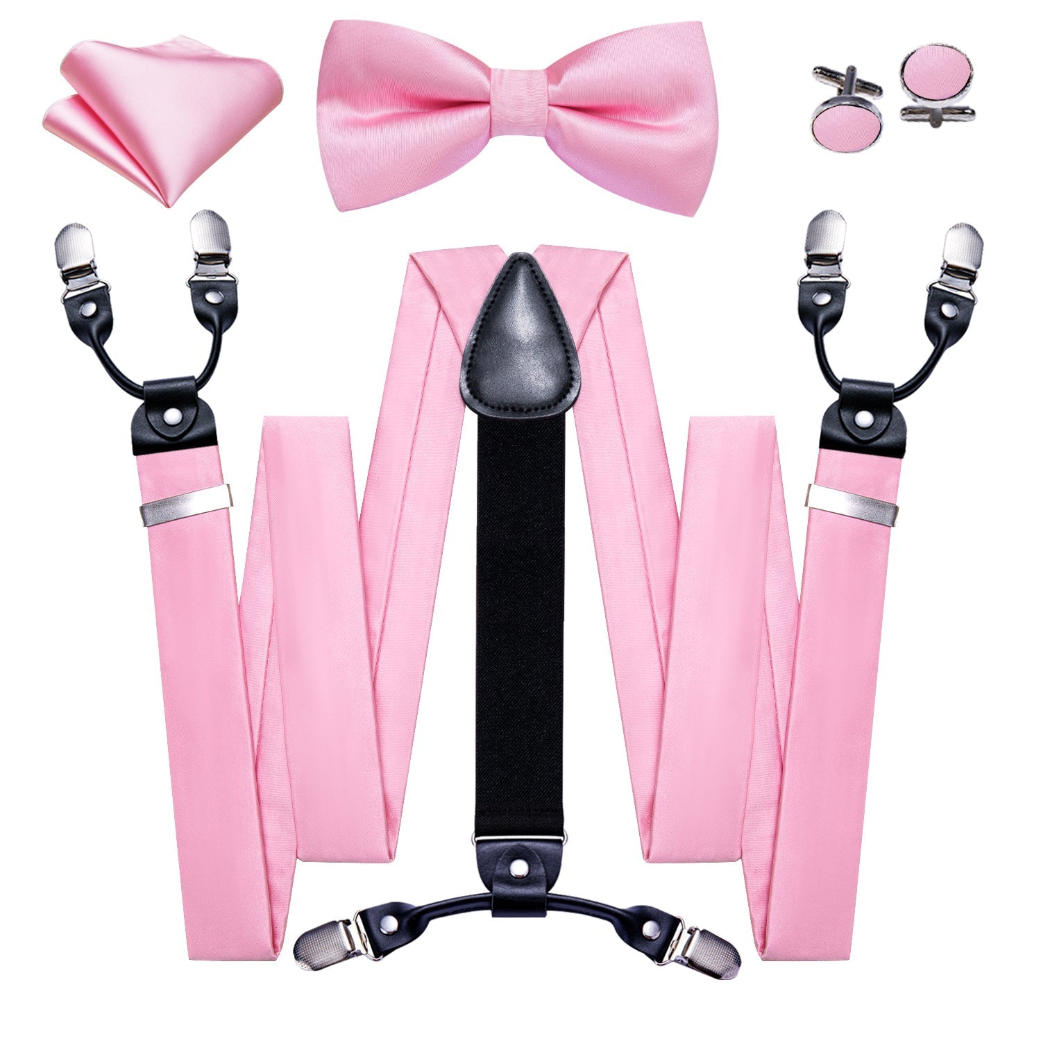 GentCrest Pink Solid Suspenders - Image 3
