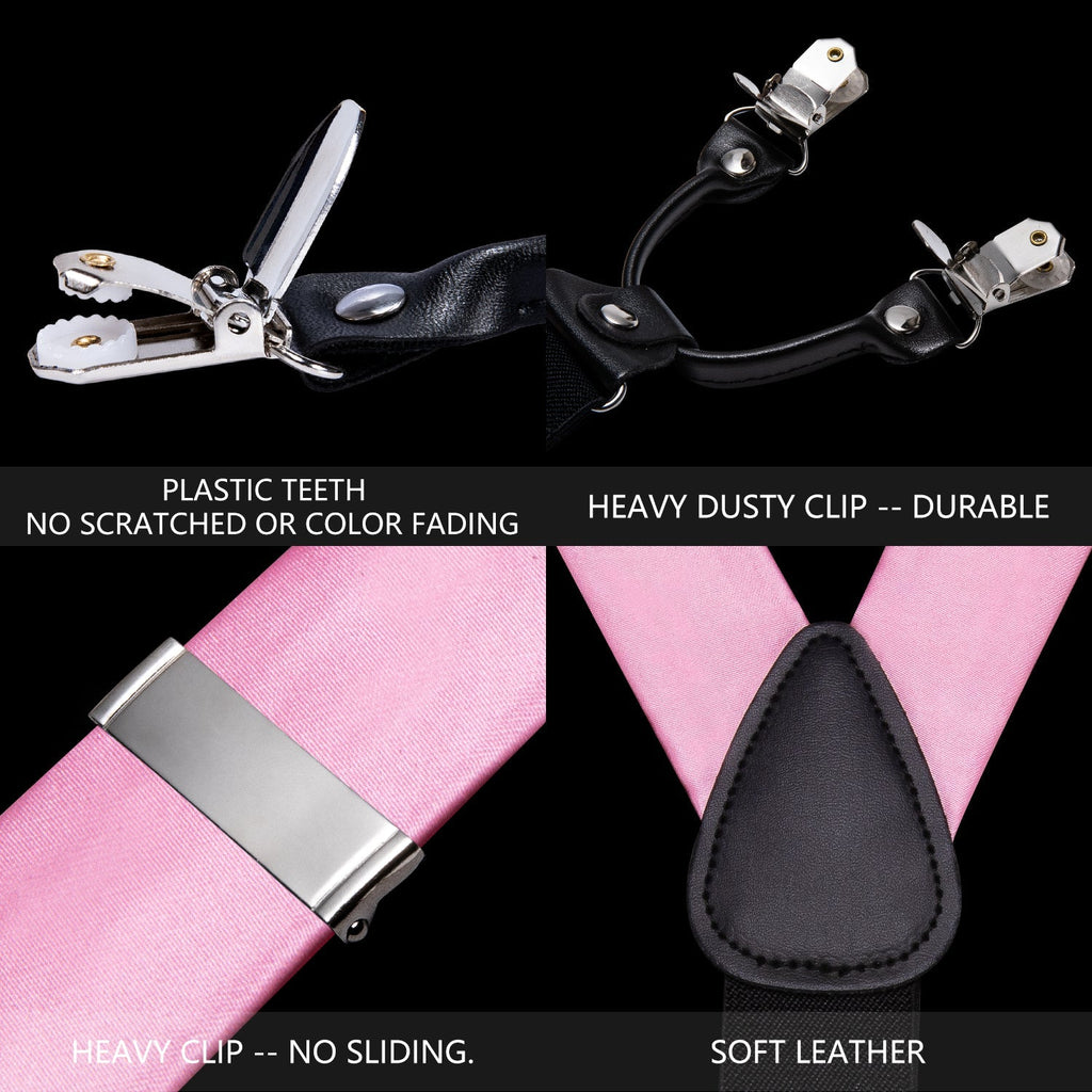 GentCrest Pink Solid Suspenders - Image 4