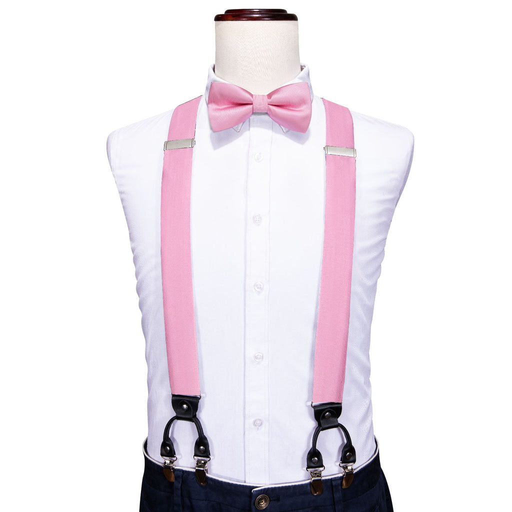 GentCrest Pink Solid Suspenders - Image 1