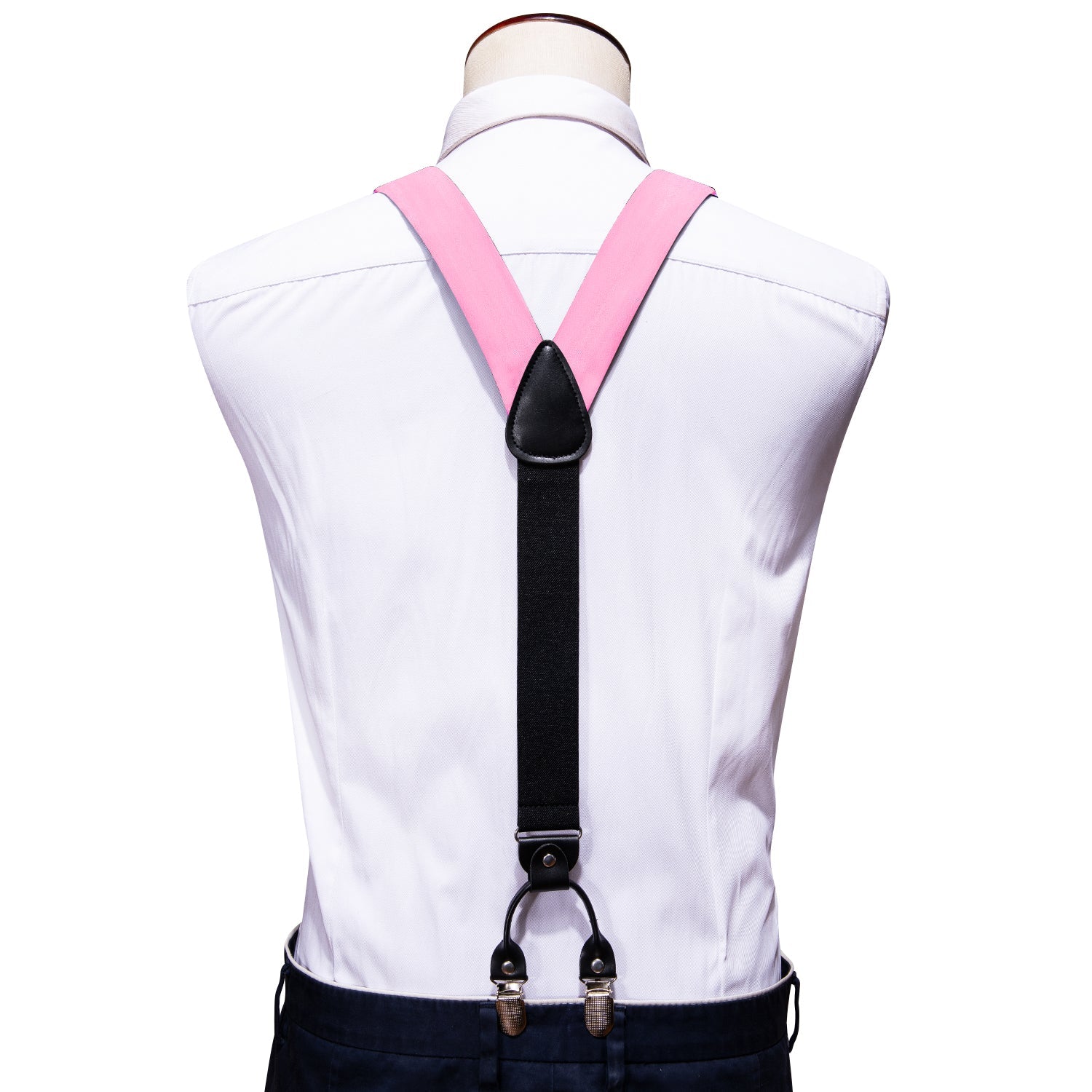 GentCrest Pink Solid Suspenders - Image 5